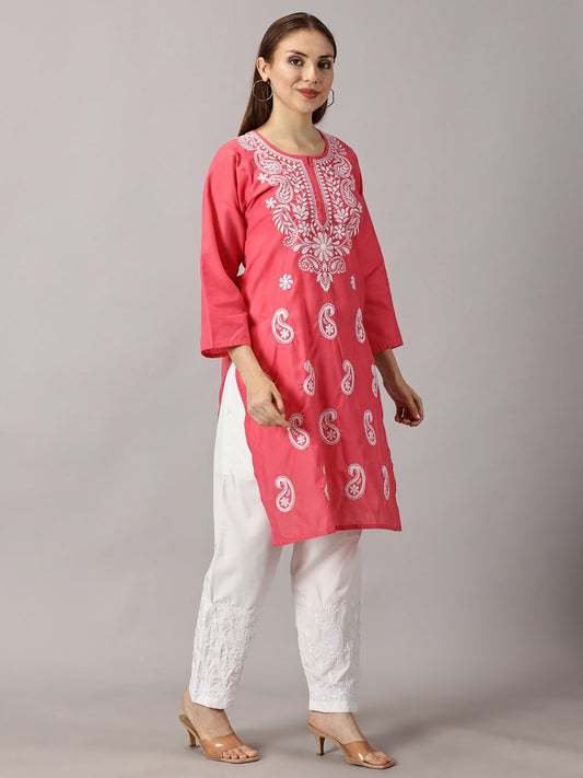Peach Cotton Kurti - Elegant and Comfortable Women's Attire