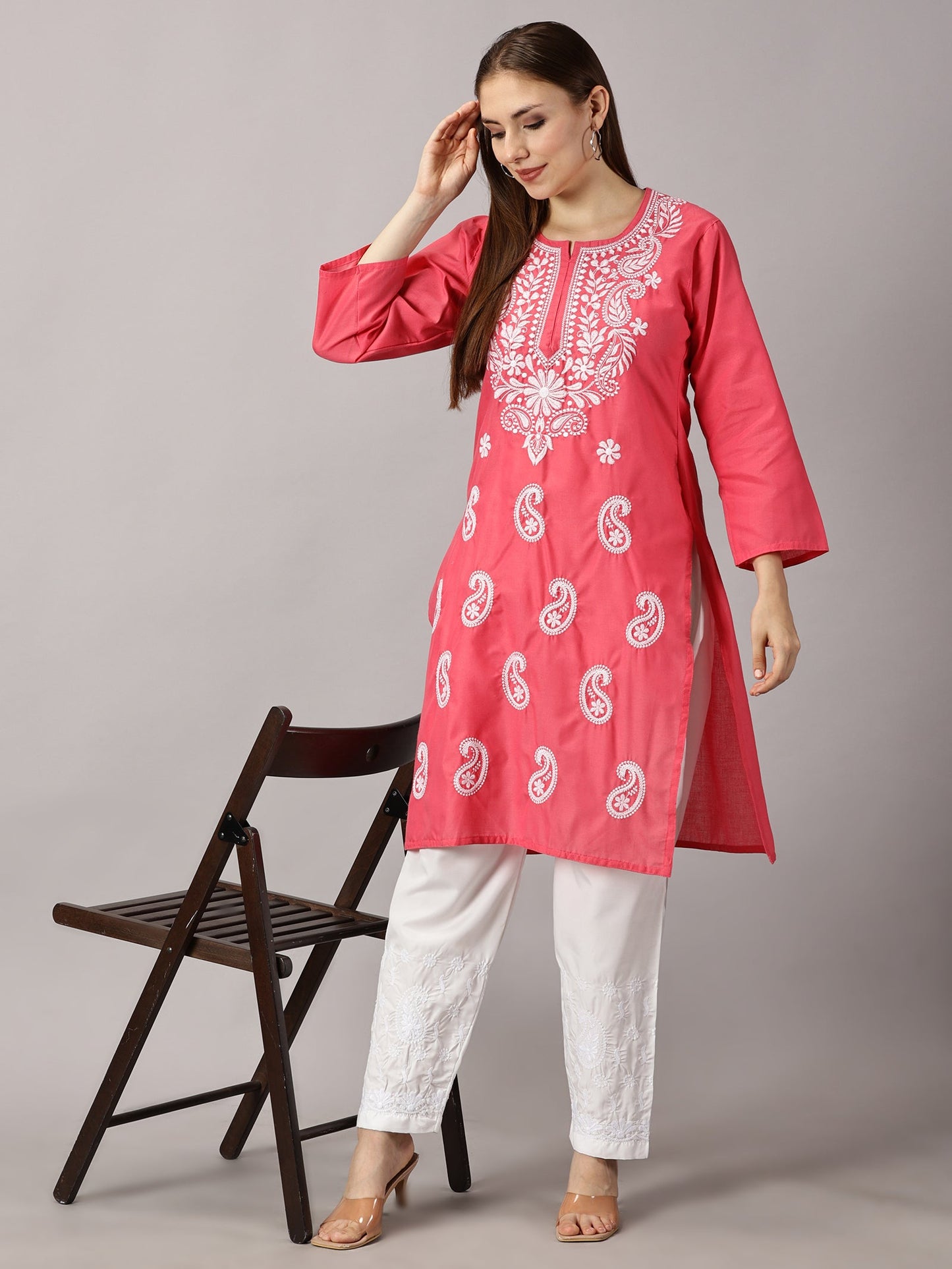 Top -bottom design view -COTTON KURTA