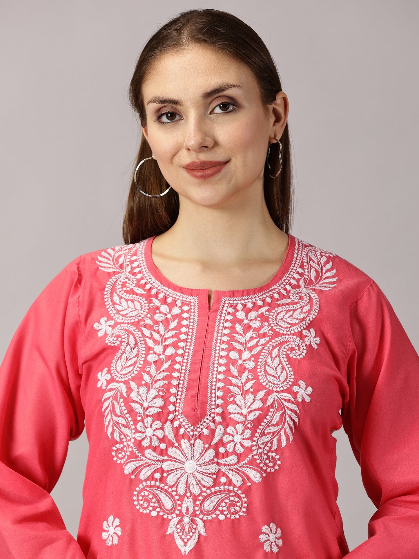 top design -peach cotton kurti, designed for both comfort and style