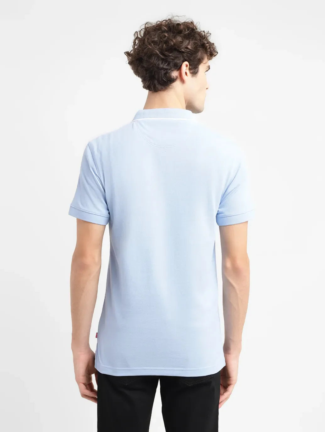 Men's Slim Fit Polo T-Shirt - Elegant Blue Solid