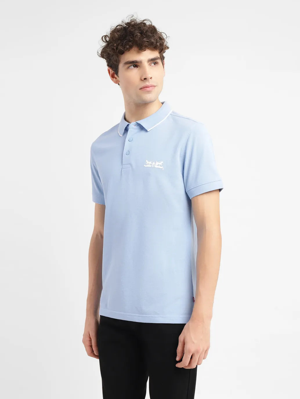 Men's Slim Fit Polo T-Shirt - Elegant Blue Solid
