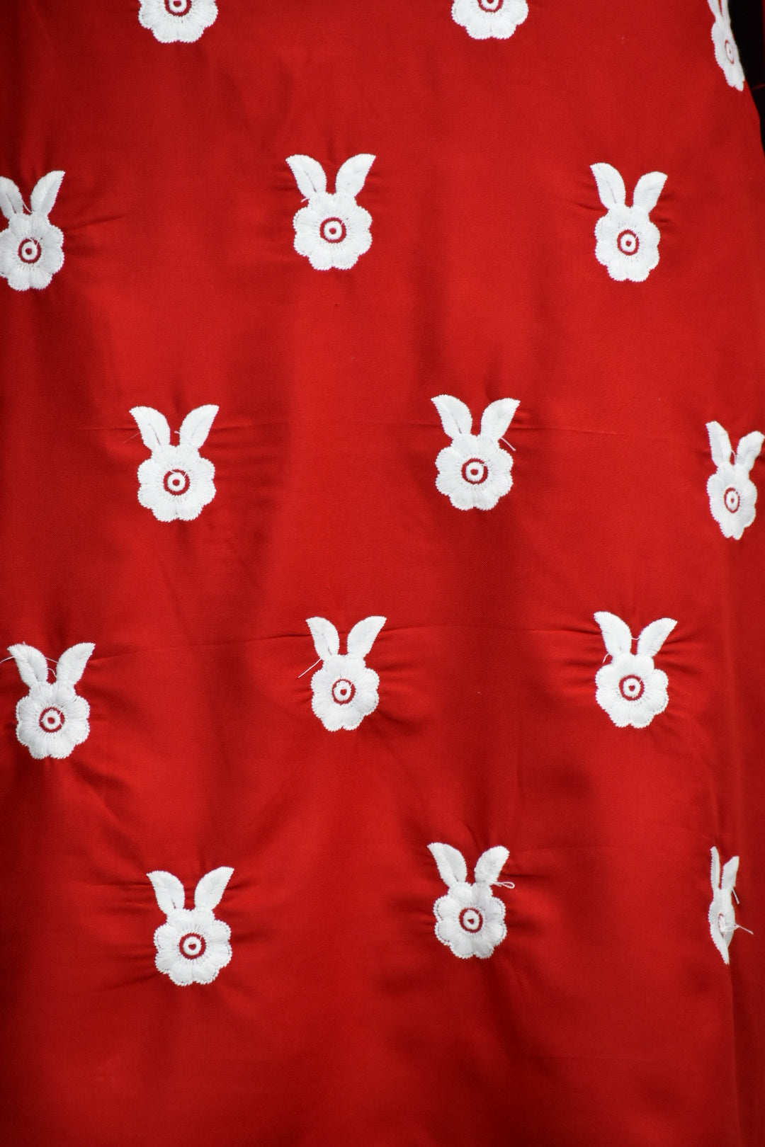 A-bottom-view-chikankari cotton red kurti