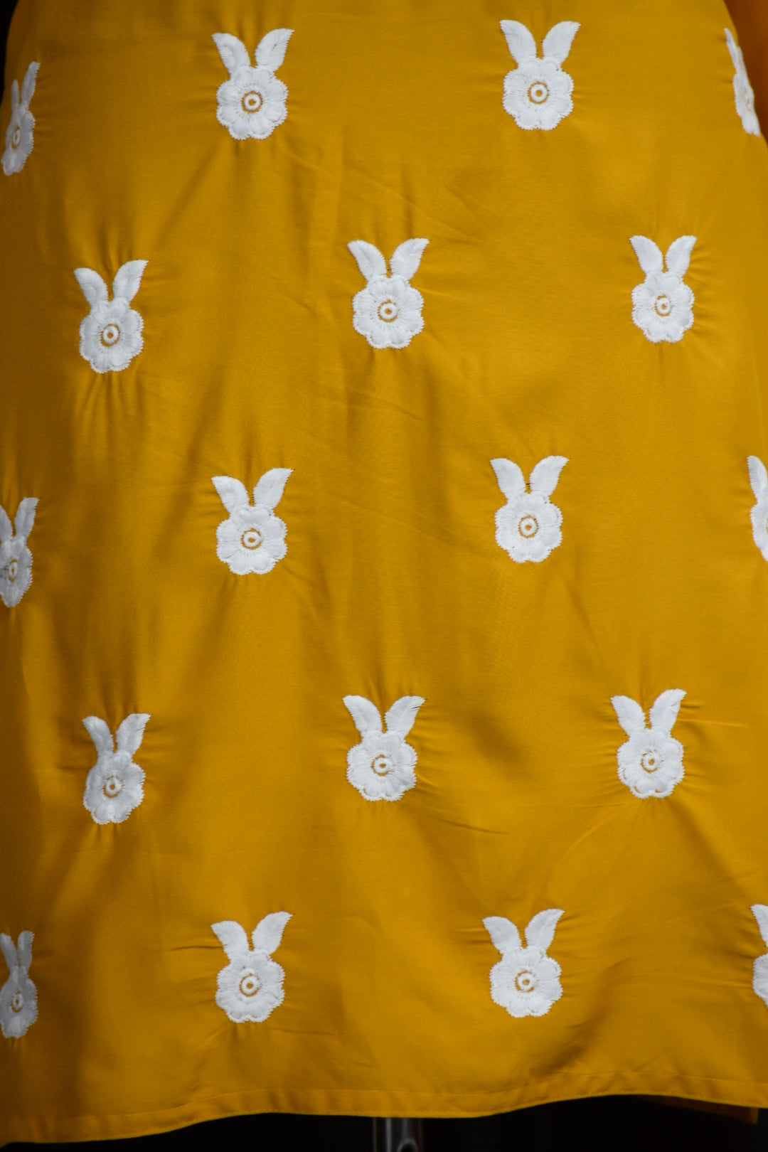 A-bottom-view-chikankari cotton yellow kurti
