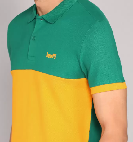Men's Polo Neck Pure Cotton Green-Yellow T-Shirt - Classic & Comfortable