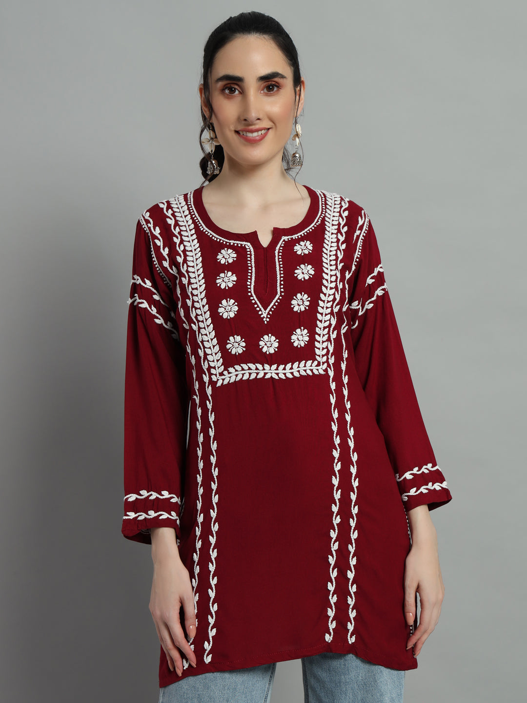 chikan kurti for women 