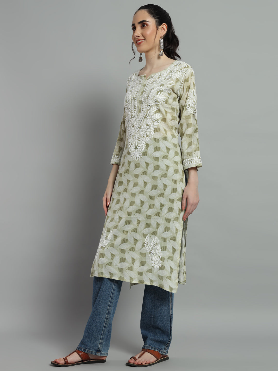 MULMUL PRINTED KURTI