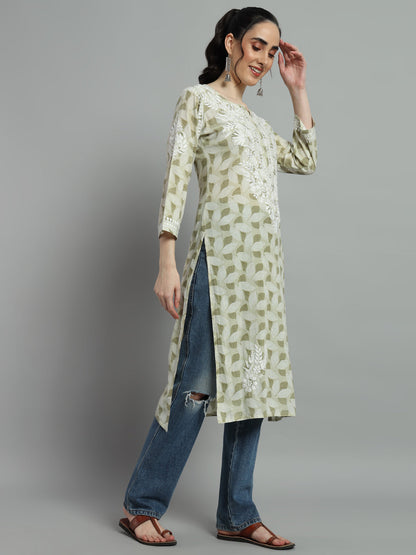 MULMUL PRINTED KURTI