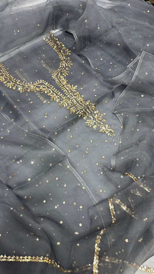 Premium Chikankari Mukaish Work 2-Piece Suit