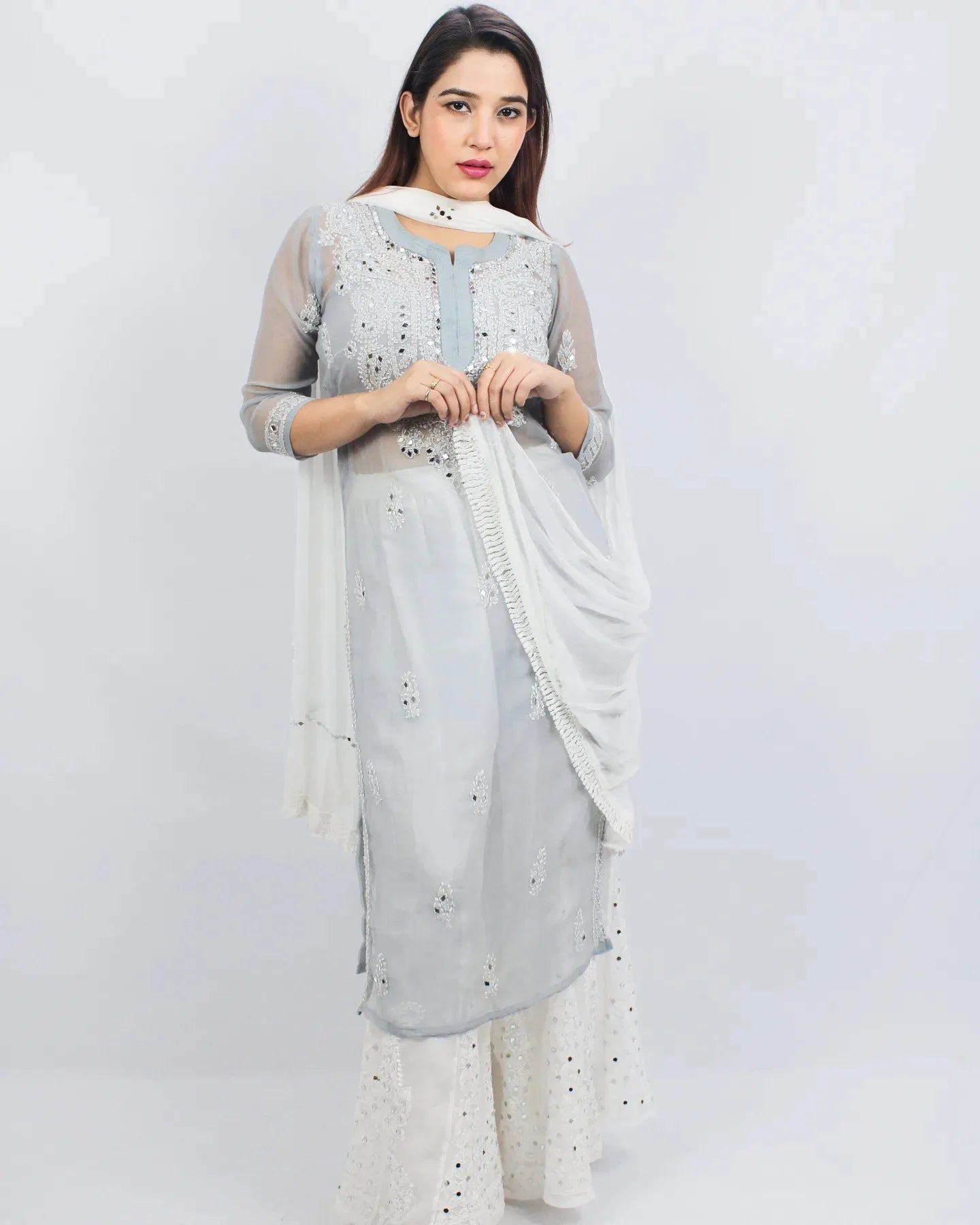 A-line-front view mirror kurti